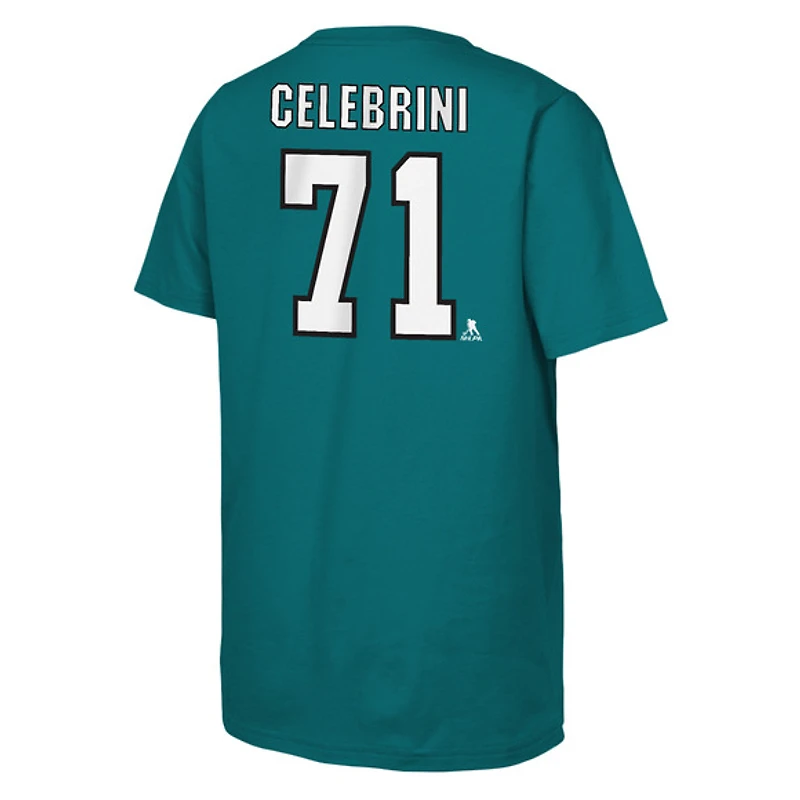 Macklin Celebrini Sharks de San Jose - T-shirt la LNH pour junior