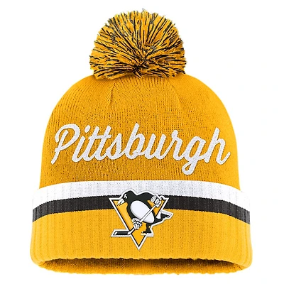 Draft 2026 Authentic Pro Pittsburgh Penguins - Adult Cuffed Beanie with Pompom