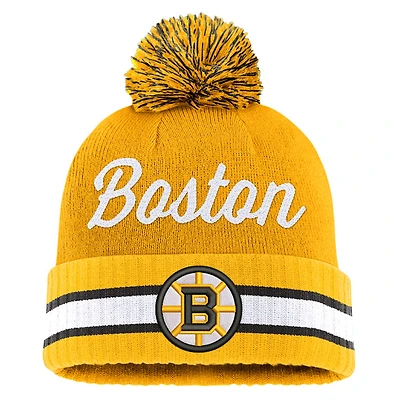 Draft 2026 Authentic Pro Boston Bruins - Adult Cuffed Beanie with Pompom