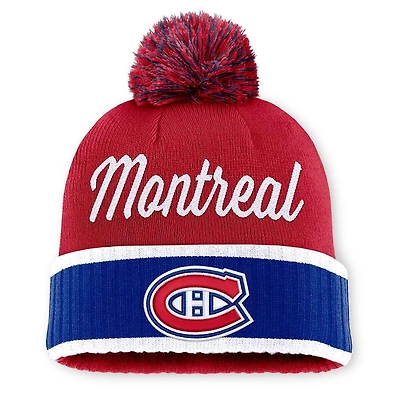 2026 Draft Authentic Pro Montreal Canadiens - Adult Cuffed Beanie with Pompom