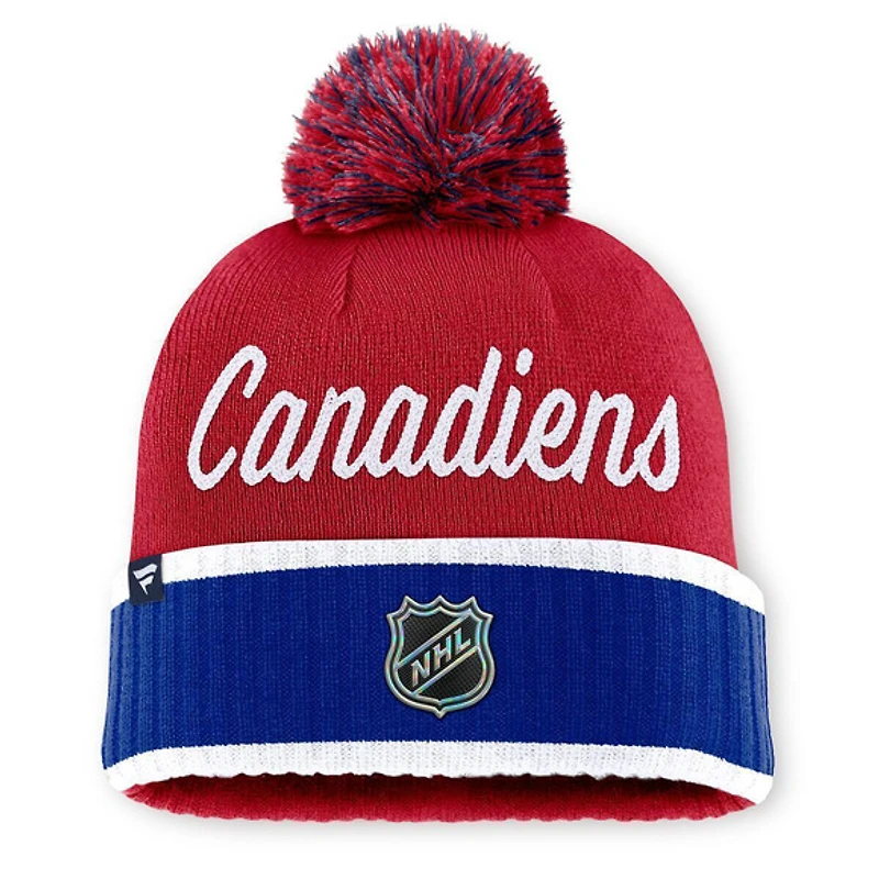 2026 Draft Authentic Pro Montreal Canadiens - Adult Cuffed Beanie with Pompom