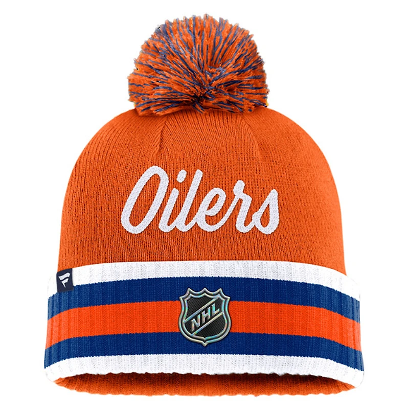 Draft 2026 Authentic Pro Edmonton Oilers - Adult Cuffed Beanie with Pompom