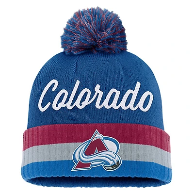 Draft 2026 Authentic Pro Colorado Avalanche - Adult Cuffed Beanie with Pompom