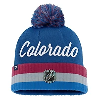 Draft 2026 Authentic Pro Avalanche du Colorado - Tuque à revers avec pompon pour adulte