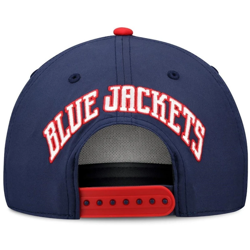Draft 2026 Authentic Pro Blue Jackets de Columbus - Casquette ajustable pour adulte
