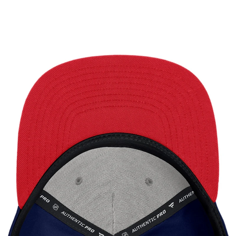 Draft 2026 Authentic Pro Blue Jackets de Columbus - Casquette ajustable pour adulte