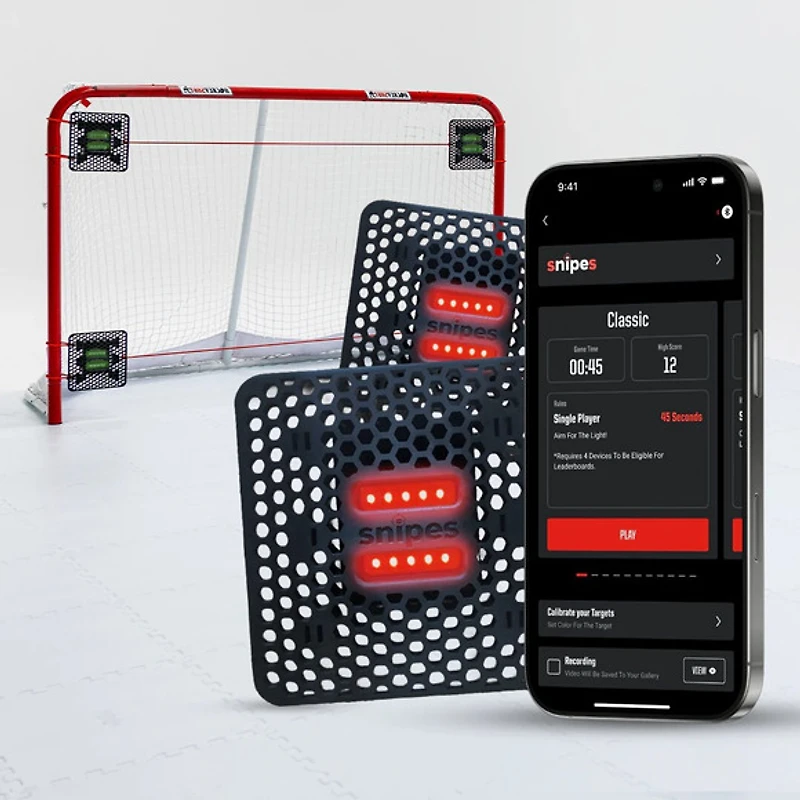 Snipes 3.0 - Cibles interactives pour but de hockey