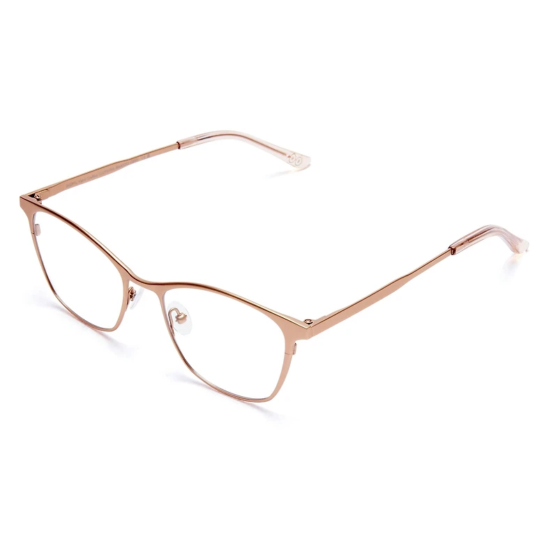 Meryl - Matte Rose Gold Glasses