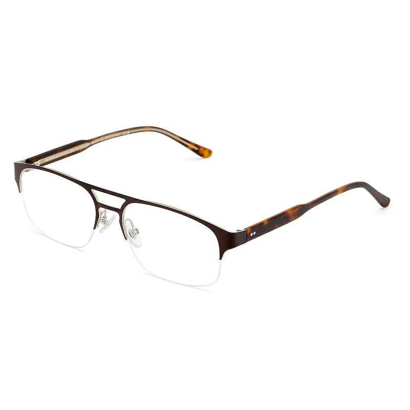 Marshall Semi Rimless - Burgundy Glasses