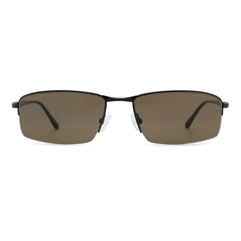 Finn Semi Rimless Sunglasses - Black