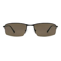 Finn Semi Rimless Sunglasses - Black 
