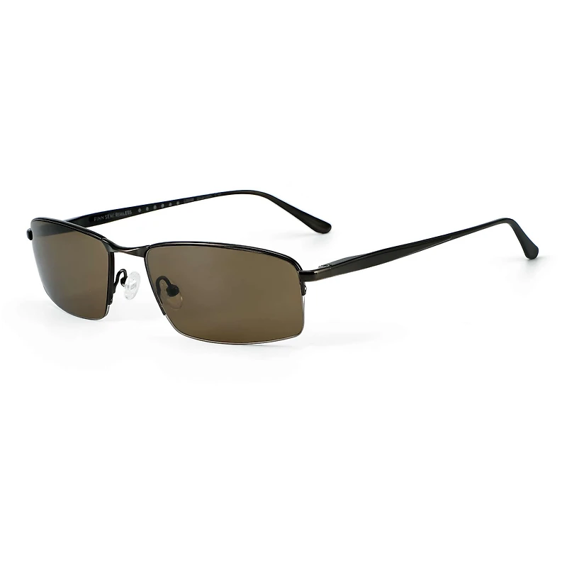 Finn Semi Rimless Sunglasses - Black