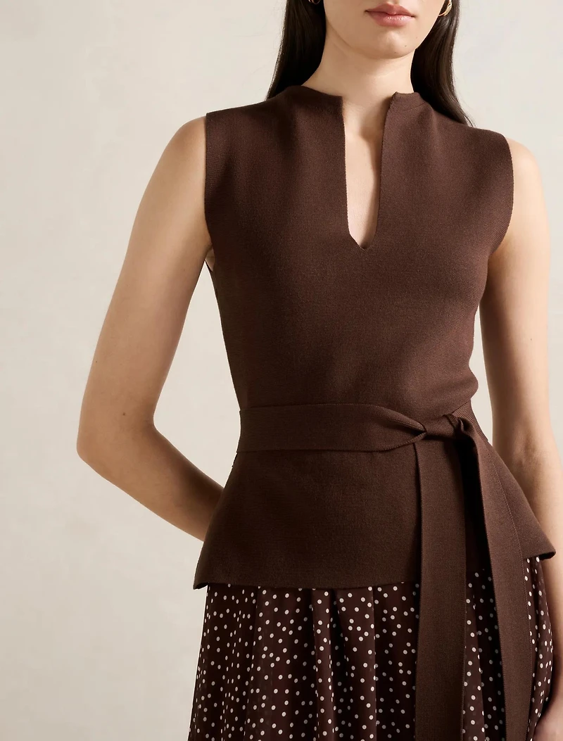 Catherine Woven Mix Knit Dress