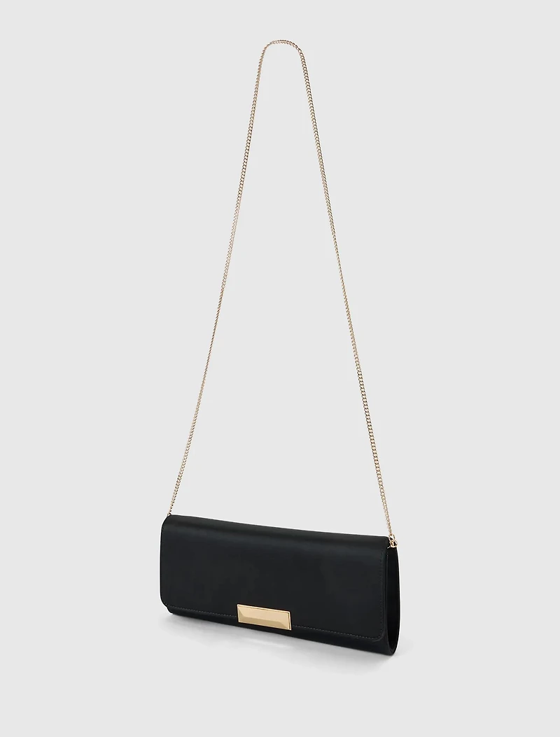 Dina Satin Elongated Clutch