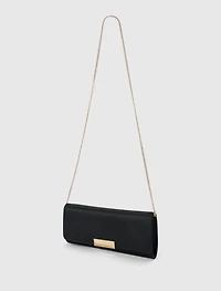 Dina Satin Elongated Clutch
