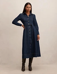 Haven Long Sleeve Denim Dress