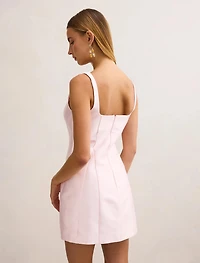 Kaitlyn Structured Satin Mini Dress