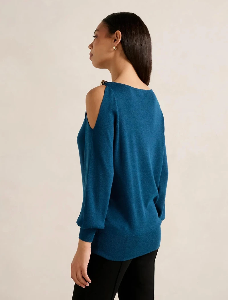 Alessia Cold Shoulder Sweater