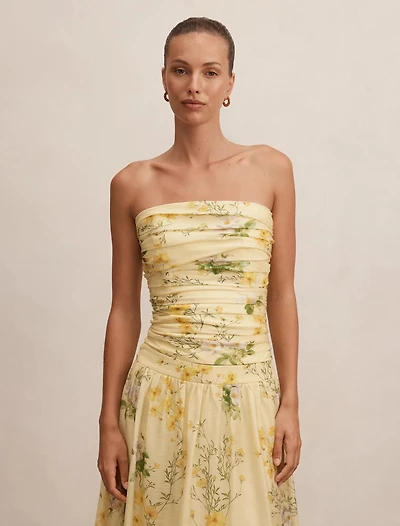 Palmer Gathered Strapless Top