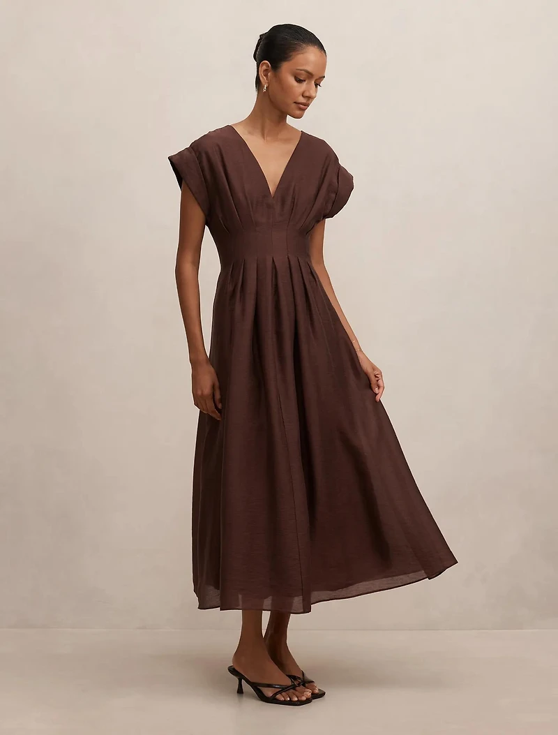 Alessandra Petite Tucked Midi Dress