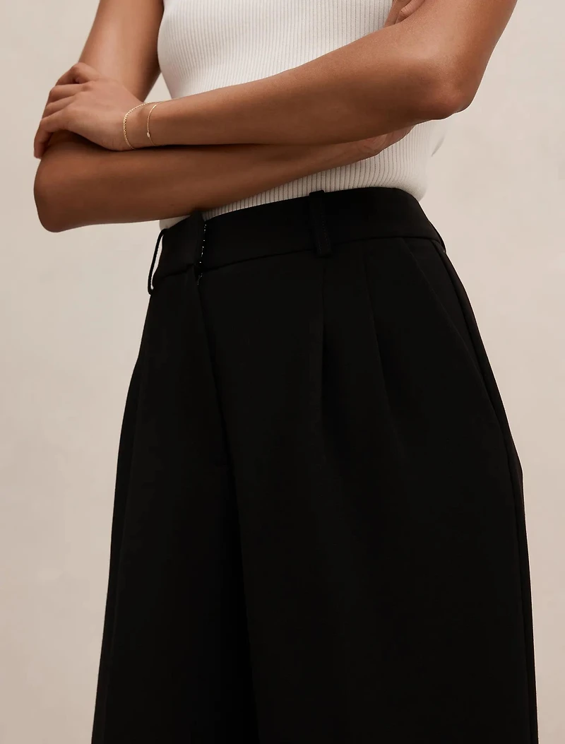 Eva Petite Pleat Wide Leg Pant