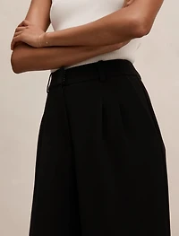 Eva Petite Pleat Wide Leg Pant