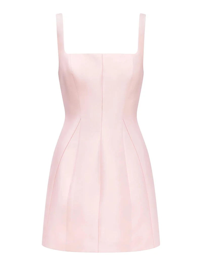 Kaitlyn Structured Satin Mini Dress