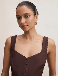 Cinzia Petite Trim Detail Top