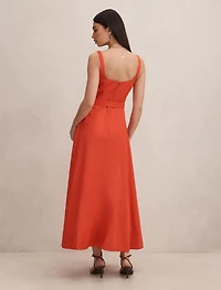 Hayden Square Neck Midi Dress