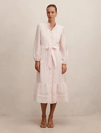 Rachel Lace Trim Midi Dress