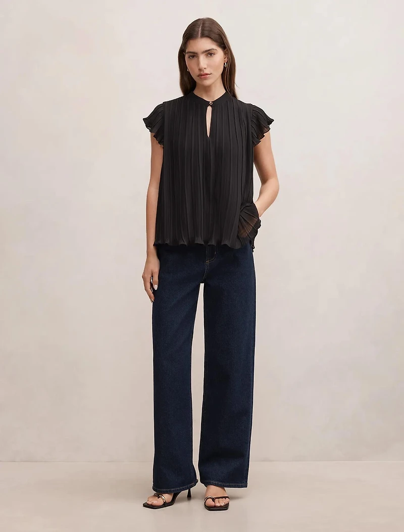 Autumn Flutter Sleeve Blouse