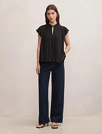 Autumn Flutter Sleeve Blouse