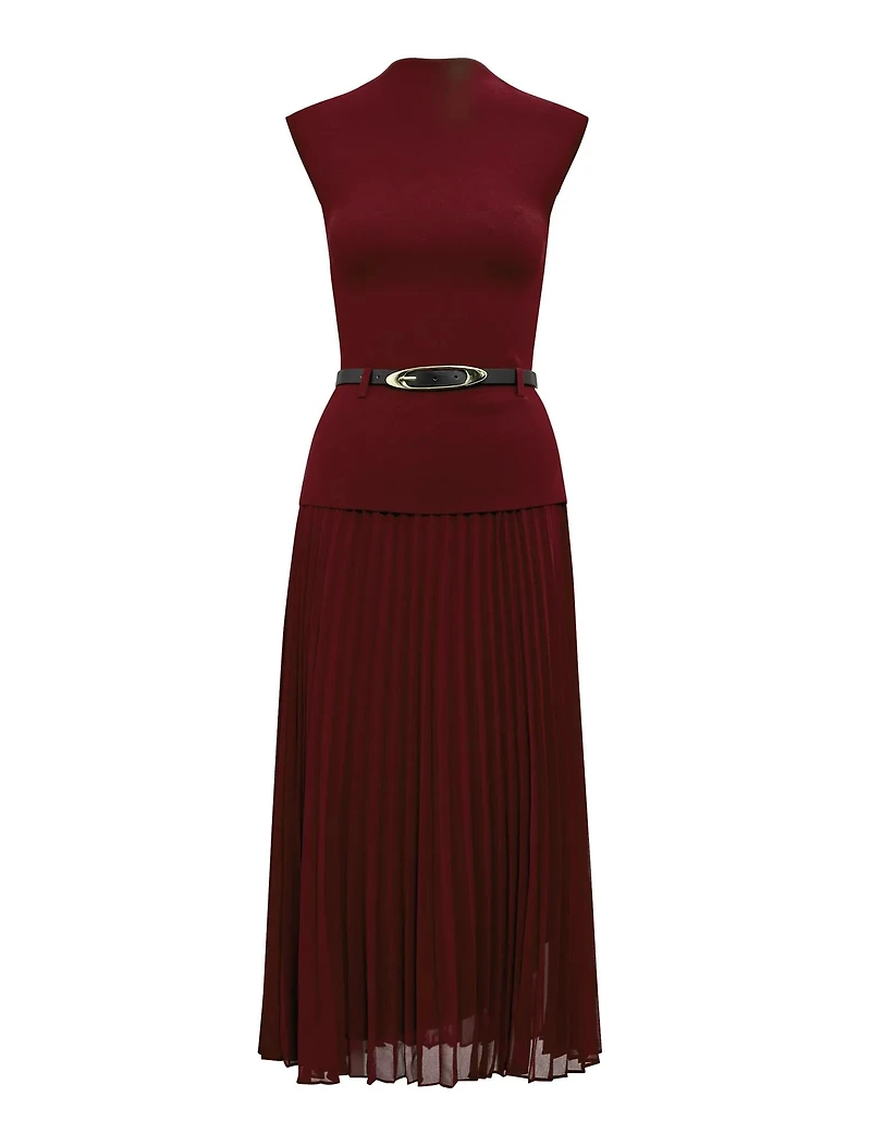 Lorelei Woven Mixed Midi Dress