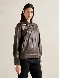 Maxine Vegan Leather Bomber