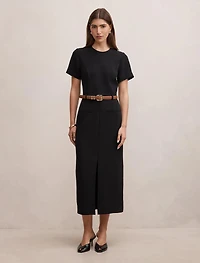 Bailee Belted Tailored Midi Dress
