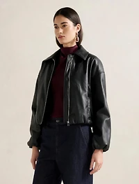 Mattie Cropped Bomber Jacket