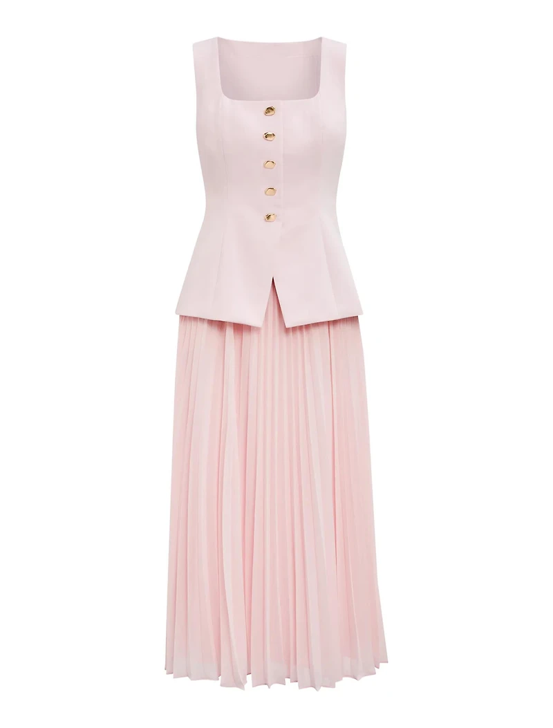 Halsey Petite Pleated Waistcoat Maxi