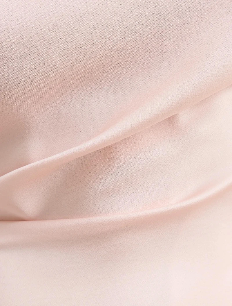 Genevieve Satin Drape Maxi Dress