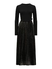 Lina Sequin Pleat Knit Dress