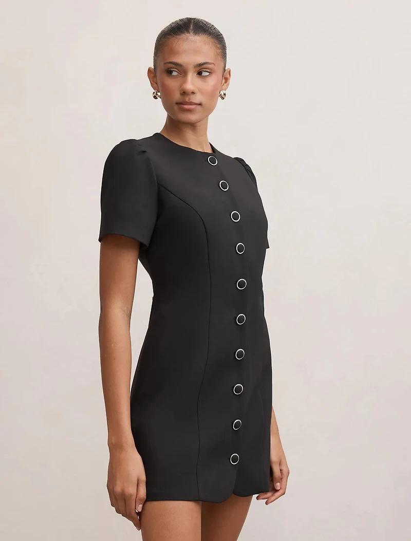 Elinda Button Up Mini Dress
