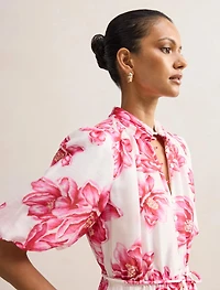 Macey Petite Printed Midi Dress