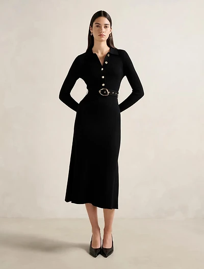 Kelani Belted Midi Dress