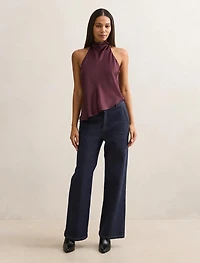 Skyler Halter Satin Top