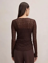 Alex Lace Long Sleeve Top