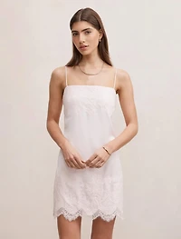 Haven Lace Trim Mini Dress
