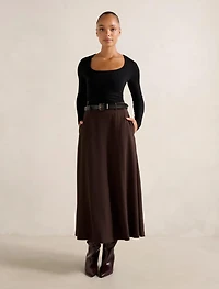Celine Belted Midi Skirt