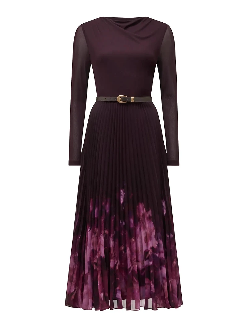 Adelina 2-in-1 Pleat Midi Dress