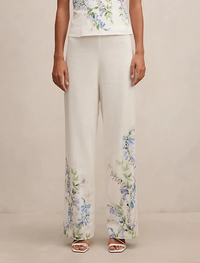 Soleil Floral Placement Print Pant