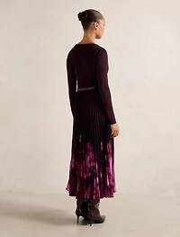Adelina 2-in-1 Pleat Midi Dress