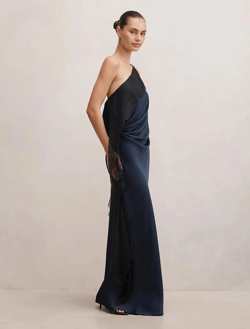 Sylvie Asym Satin Bias Dress